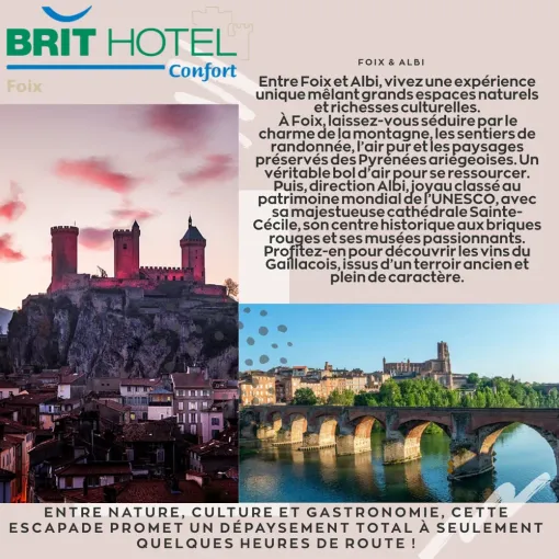De l’histoire à l’aventure, vivez deux escapades uniques !, Foix, Brit Hôtel Foix